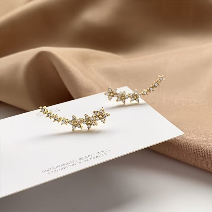 Arianna™ — Cercei florali eleganți cu finisaj lucios
