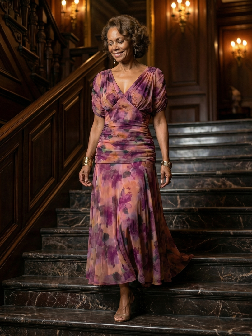 Calen | Rochie midi cu umerii goi