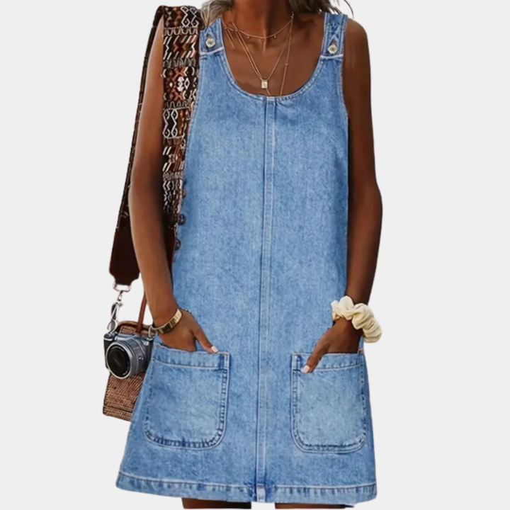 Loren | Rochie cu aspect de denim