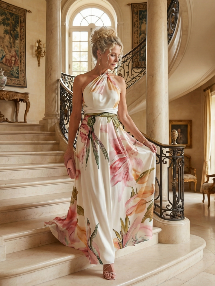 Amiel | Rochie maxi ușoară cu imprimeu floral