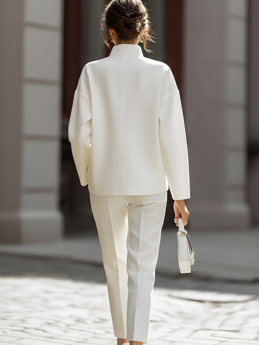 Elena — Costum elegant din două piese cu cămașă oversized