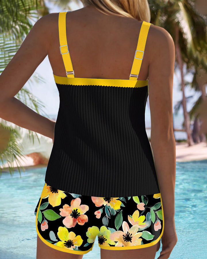 Maren | Tankini Set with Floral Design