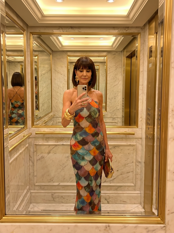 Larkin | Rochie maxi mulată