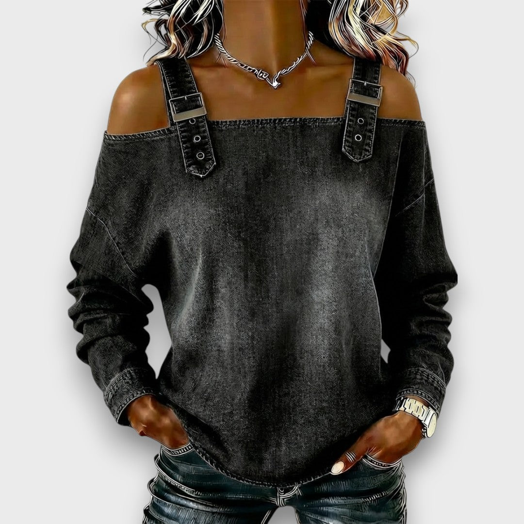 Elama | Denim bluse