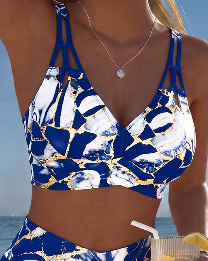Luna™ — Bikini cu Bretele Creative și Decolteu