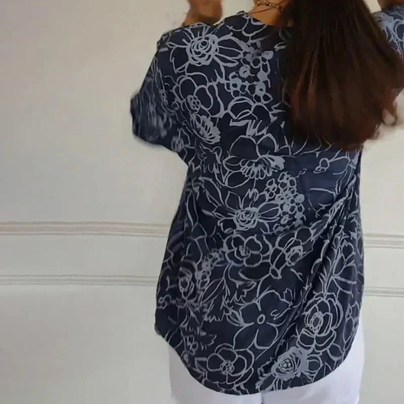 Coralie™ — Bluză elegantă cu imprimeu rafinat