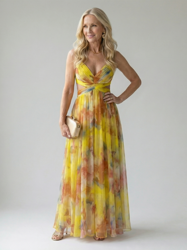 Isel | Rochie maxi moale, înfășurată în moale