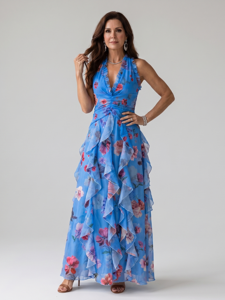 Nori | Rochie maxi cu imprimeu floral