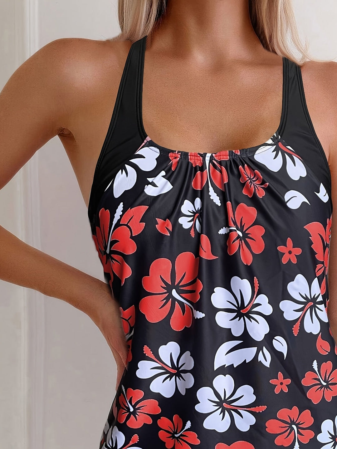 Elena | Tankini Set with Floral Print