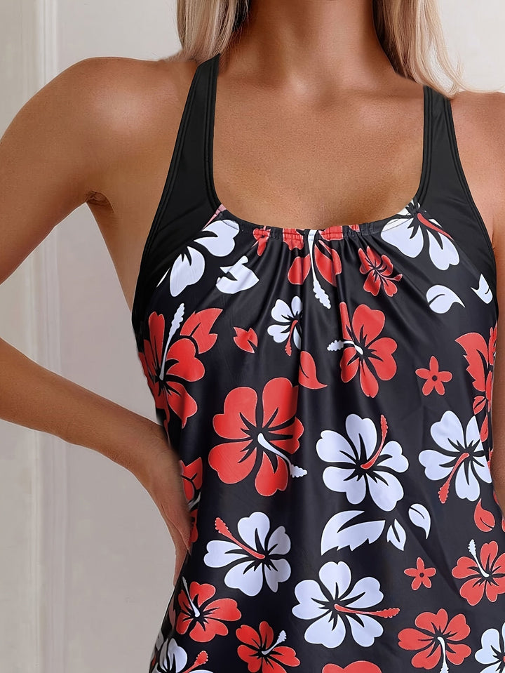 Elena | Tankini Set with Floral Print