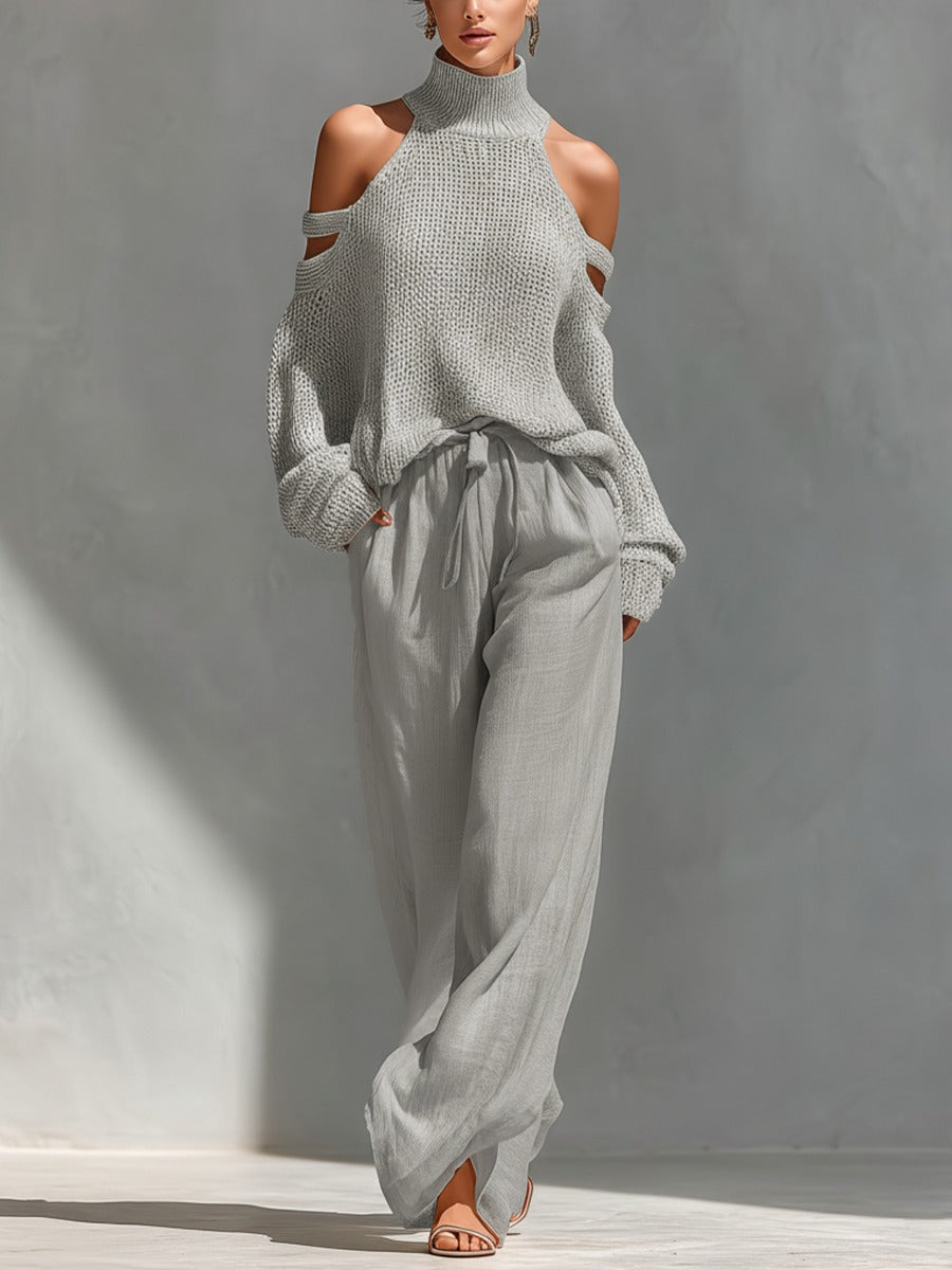 Camilla™ — Set elegant dintr-un sacou și pantaloni largi