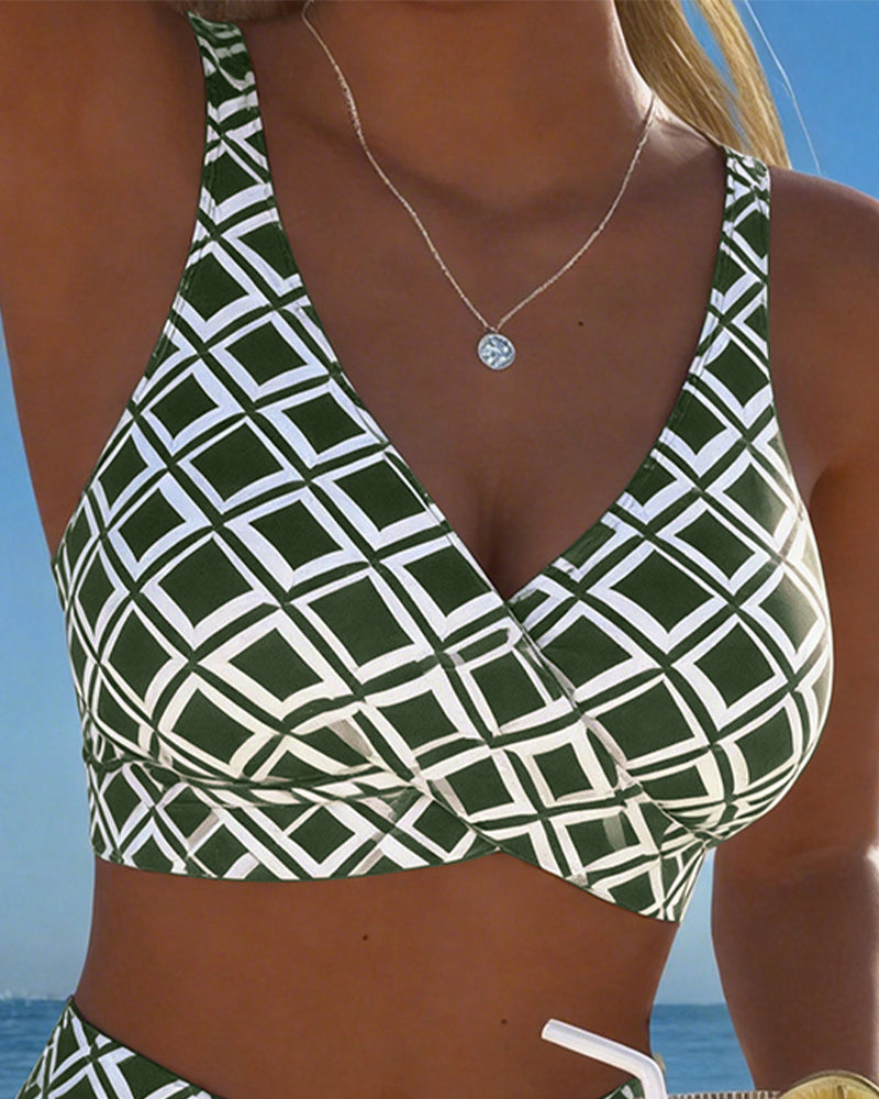 Martina™ — Costum de baie cu model diamant