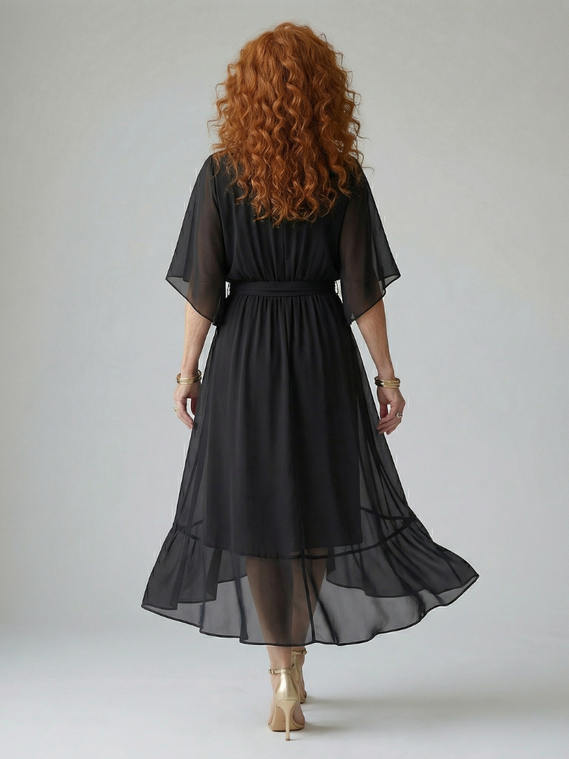 Elric | Rochie midi ușoară cu drapat