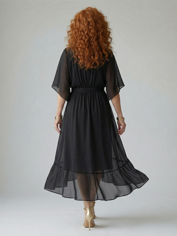 Elric | Rochie midi ușoară cu drapat