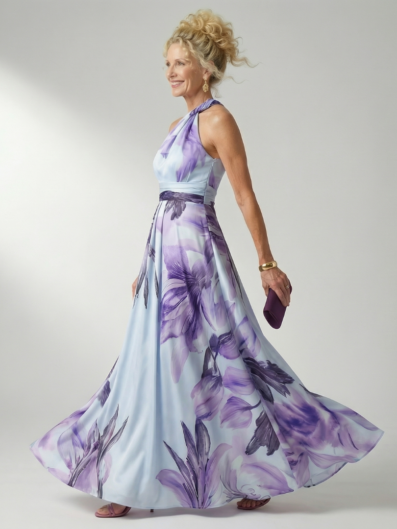 Amiel | Rochie maxi ușoară cu imprimeu floral