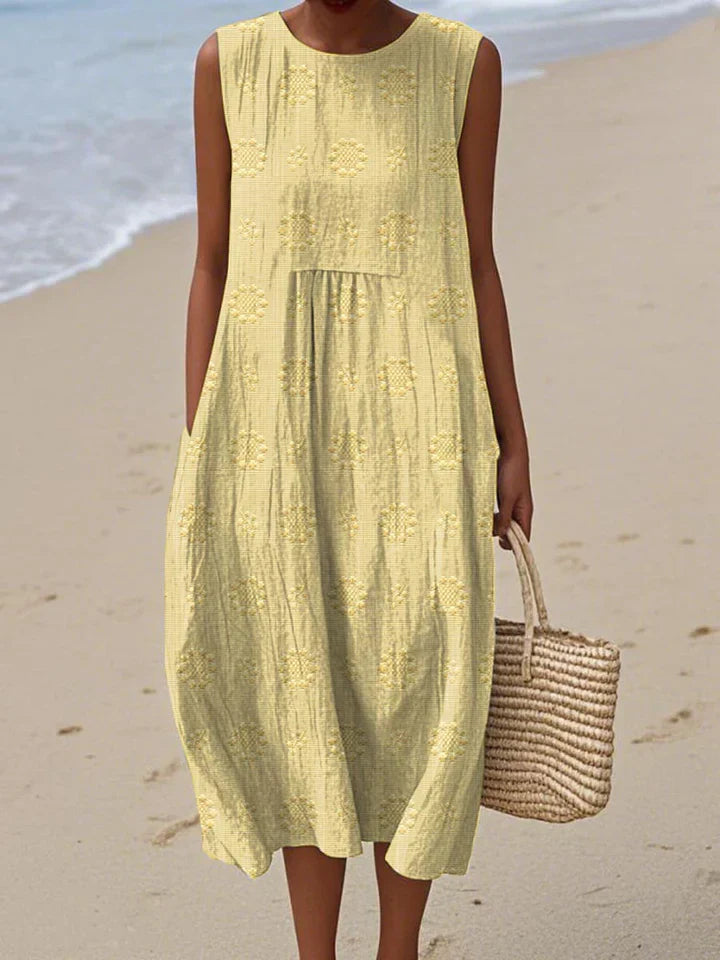 ELARA™ | SLEEVELESS MIDI DRESS