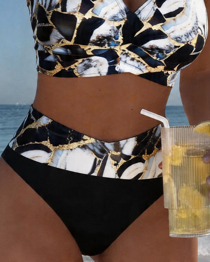 Luna™ — Bikini cu Bretele Creative și Decolteu