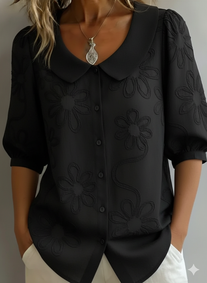 Aurélie™ — Bluză ușoară florală, eleganță naturală
