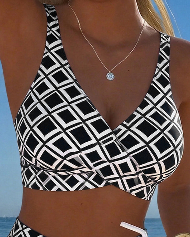 Martina™ — Costum de baie cu model diamant