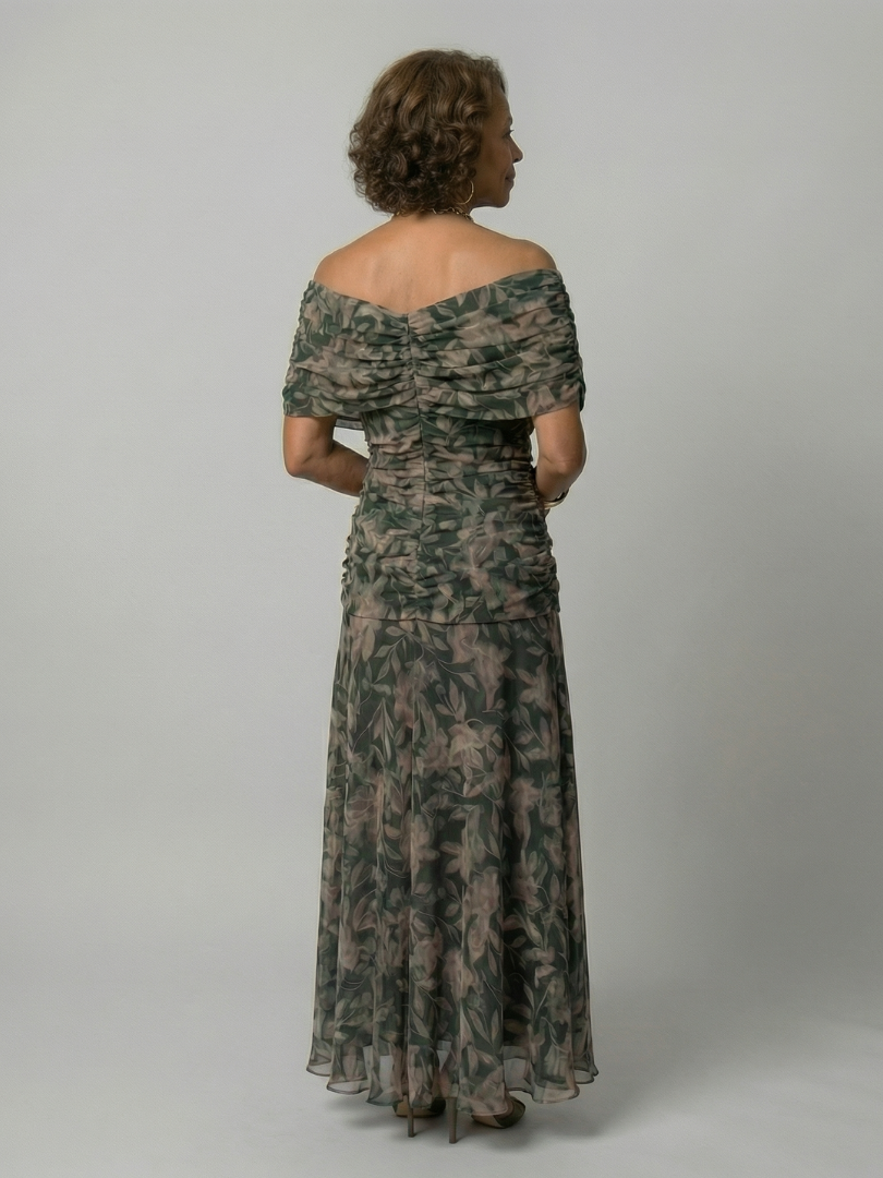 Calen | Rochie midi cu umerii goi