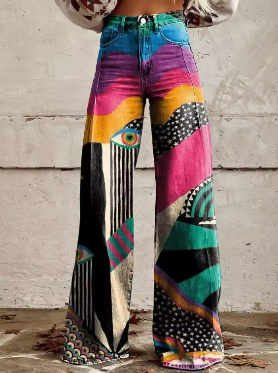 Talia - Pantaloni evazați boho chic