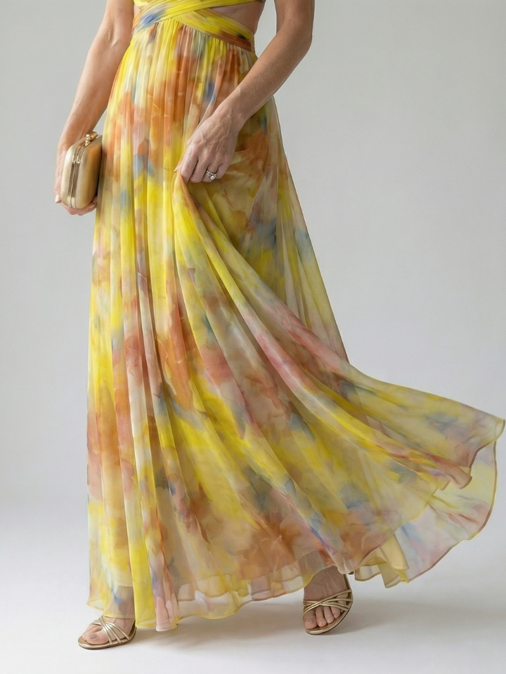 Isel | Rochie maxi moale, înfășurată în moale