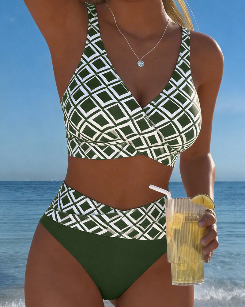 Martina™ — Costum de baie cu model diamant