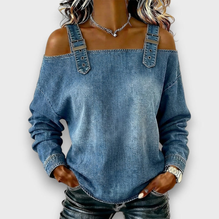 Elama | Denim bluse