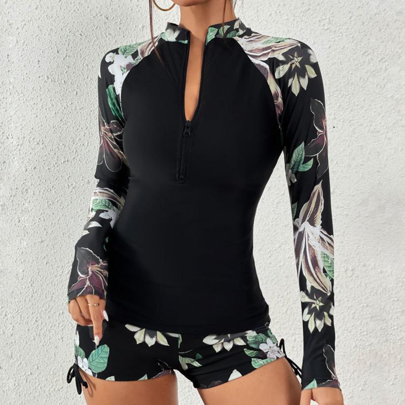 Saria | Two-Piece Long Sleeve Tankini Set