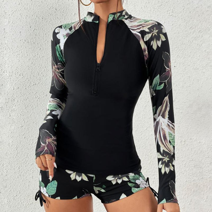 Saria | Two-Piece Long Sleeve Tankini Set