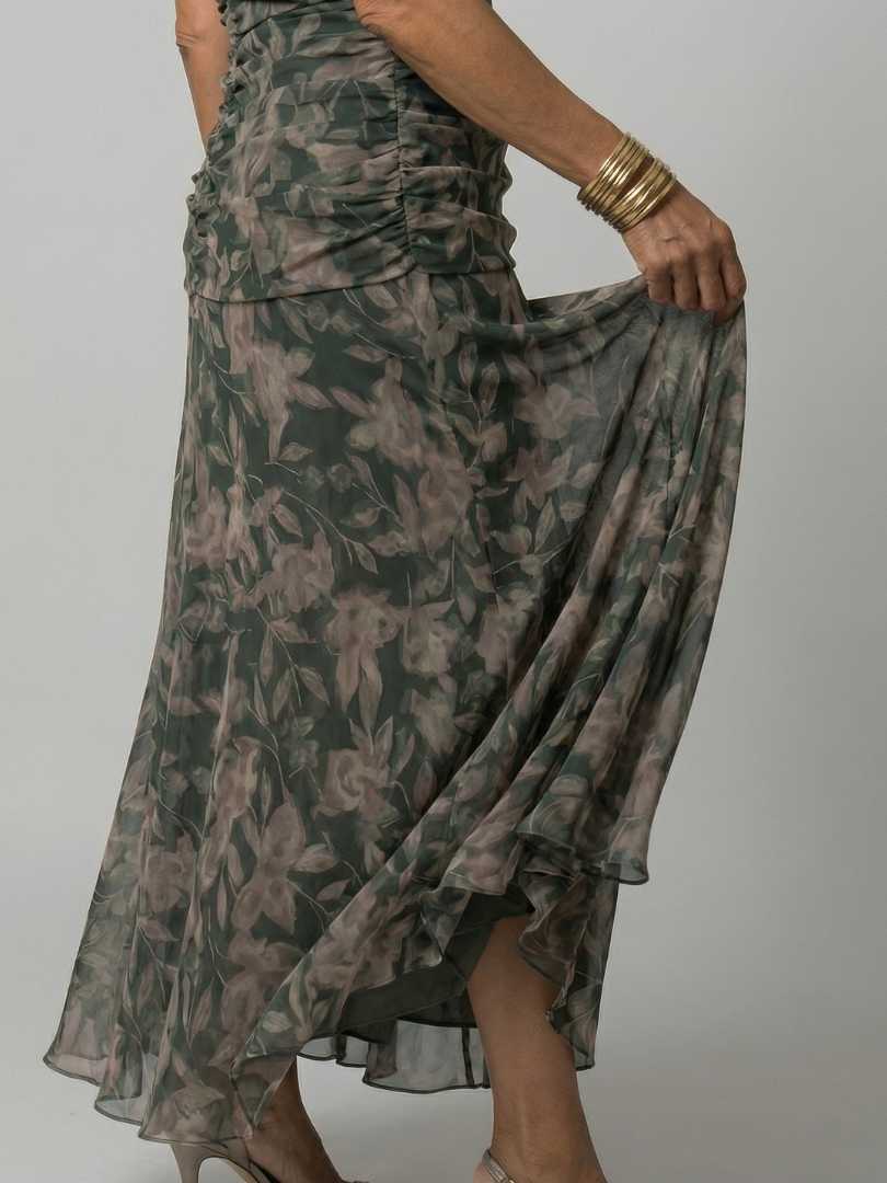 Calen | Rochie midi cu umerii goi