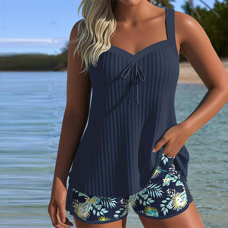Solea — Tankini Elegant Cu Dungi Scurte