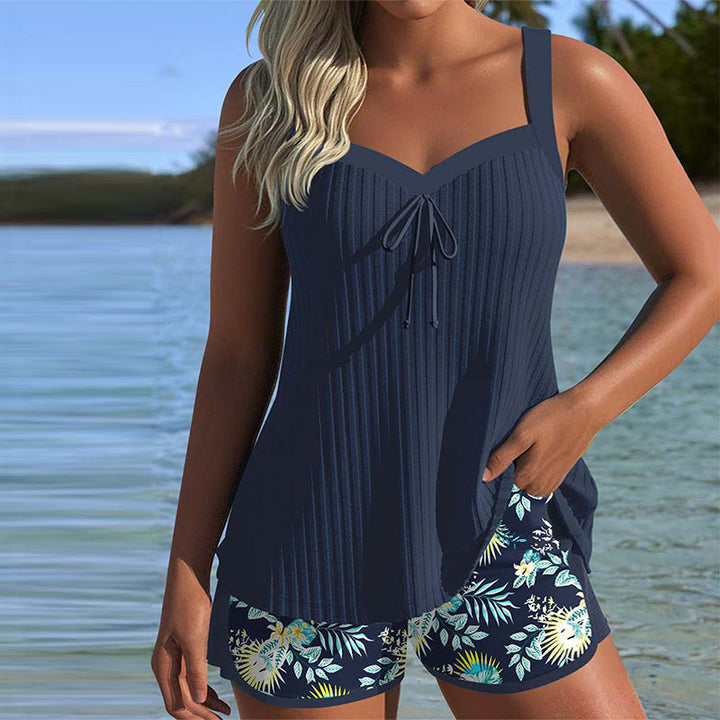 Solea — Tankini Elegant Cu Dungi Scurte