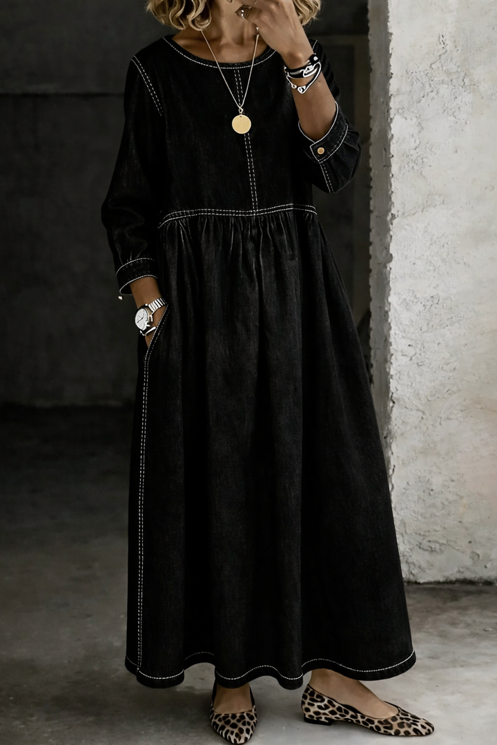 Melissa | Rochie maxi din denim
