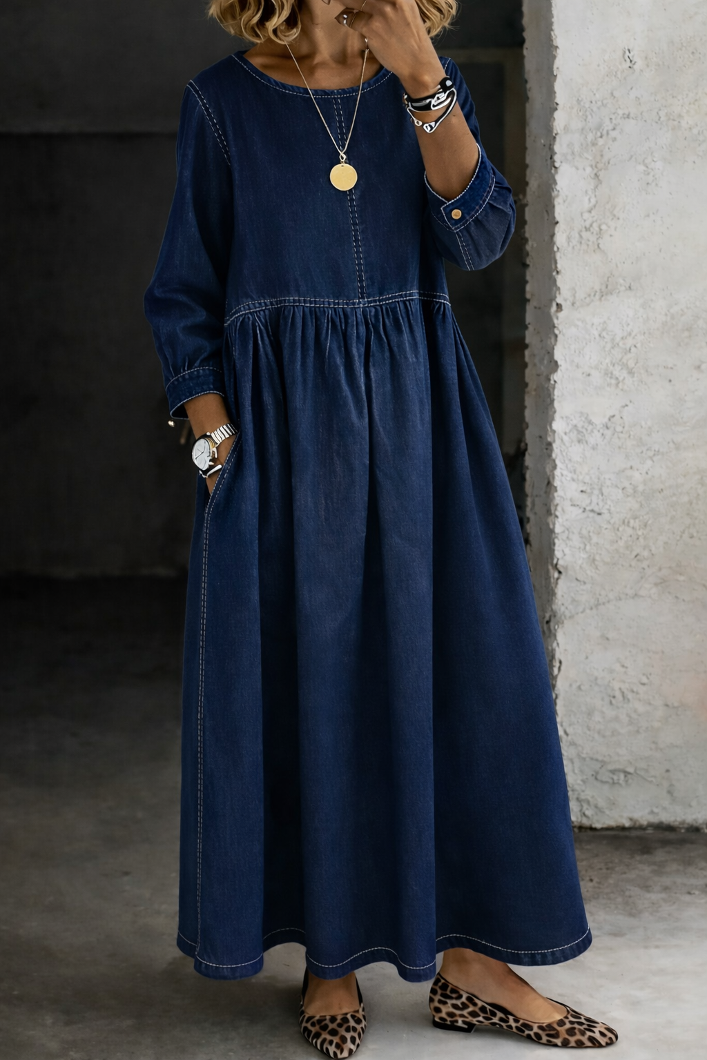 Melissa | Rochie maxi din denim
