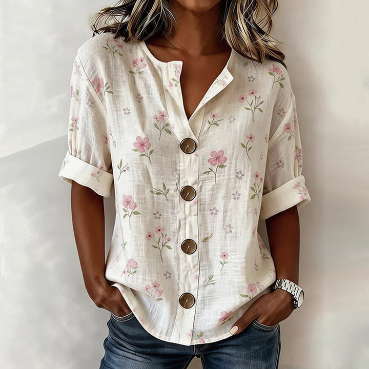 Lila™ — Bluză florală lejeră cu mâneci lungi