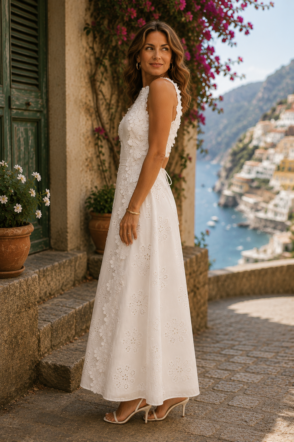Della | Rochie Maxi Elegantă Brodată