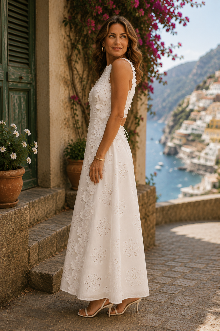 Della | Rochie Maxi Elegantă Brodată