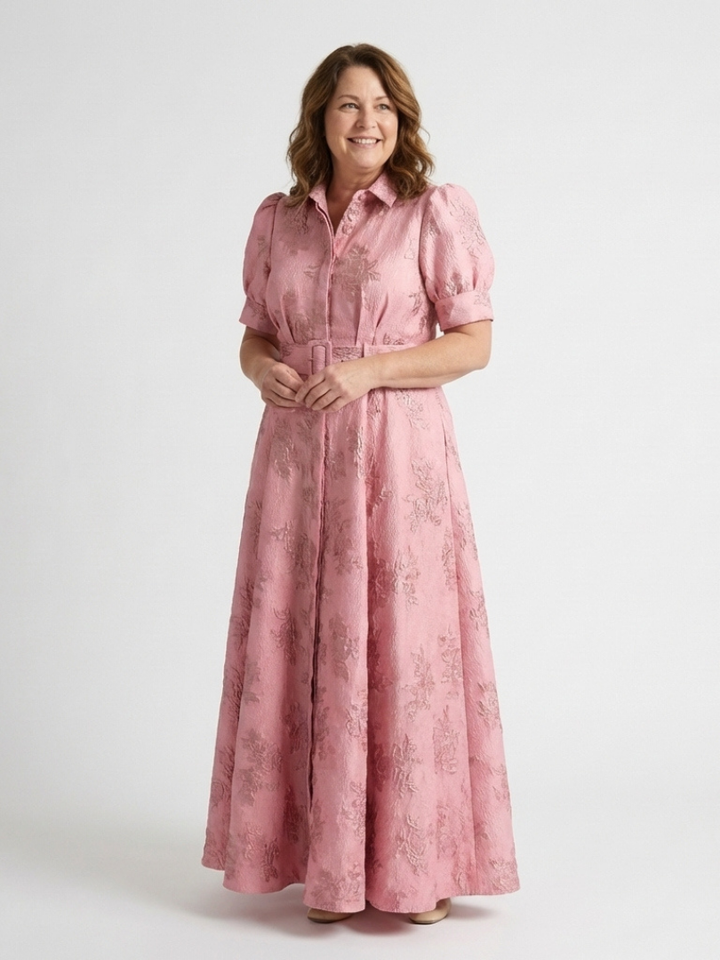 Xanthea | Rochie maxi cu mânecă scurtă și mulată