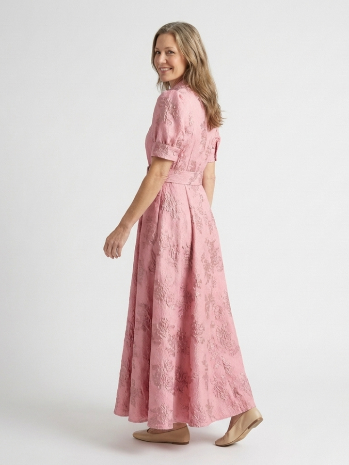 Xanthea | Rochie maxi cu mânecă scurtă și mulată