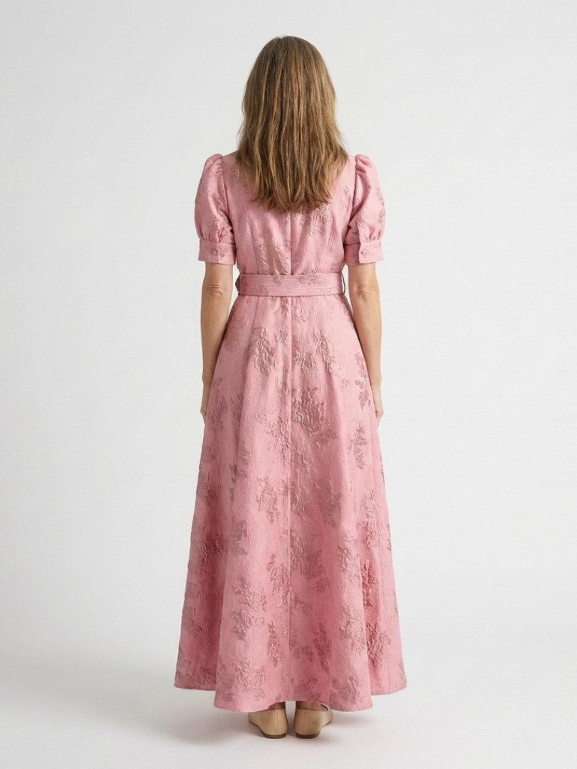 Xanthea | Rochie maxi cu mânecă scurtă și mulată