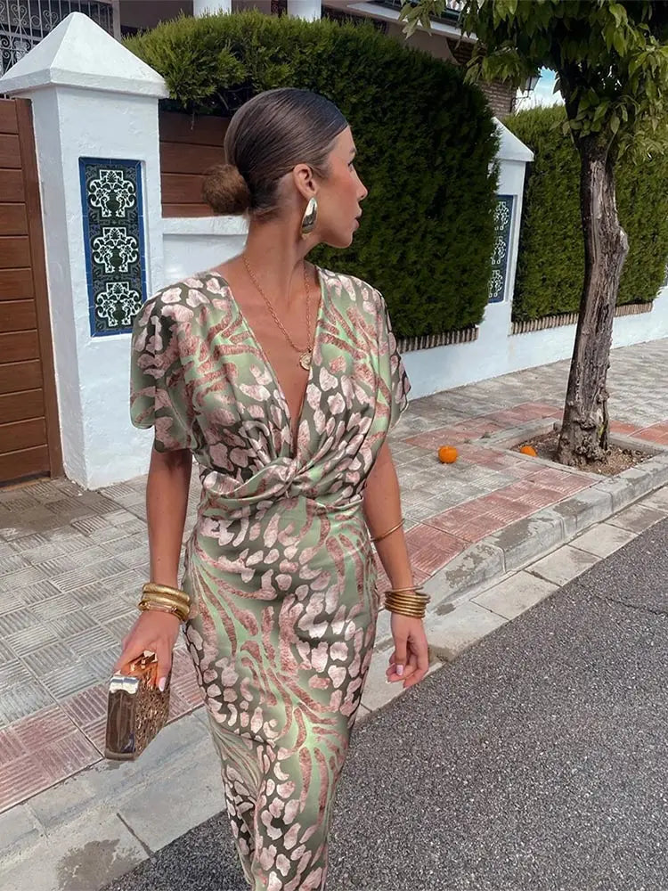 Emmelina™ | Rochie midi cupru