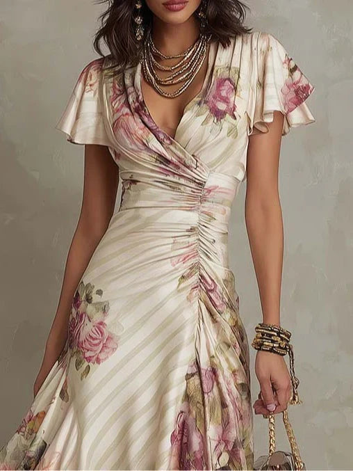 Alba™ — Rochie midi elegantă cu model floral
