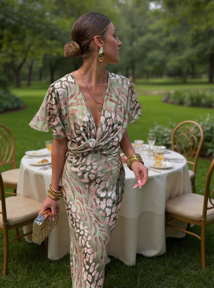 Emmelina™ | Rochie midi cupru