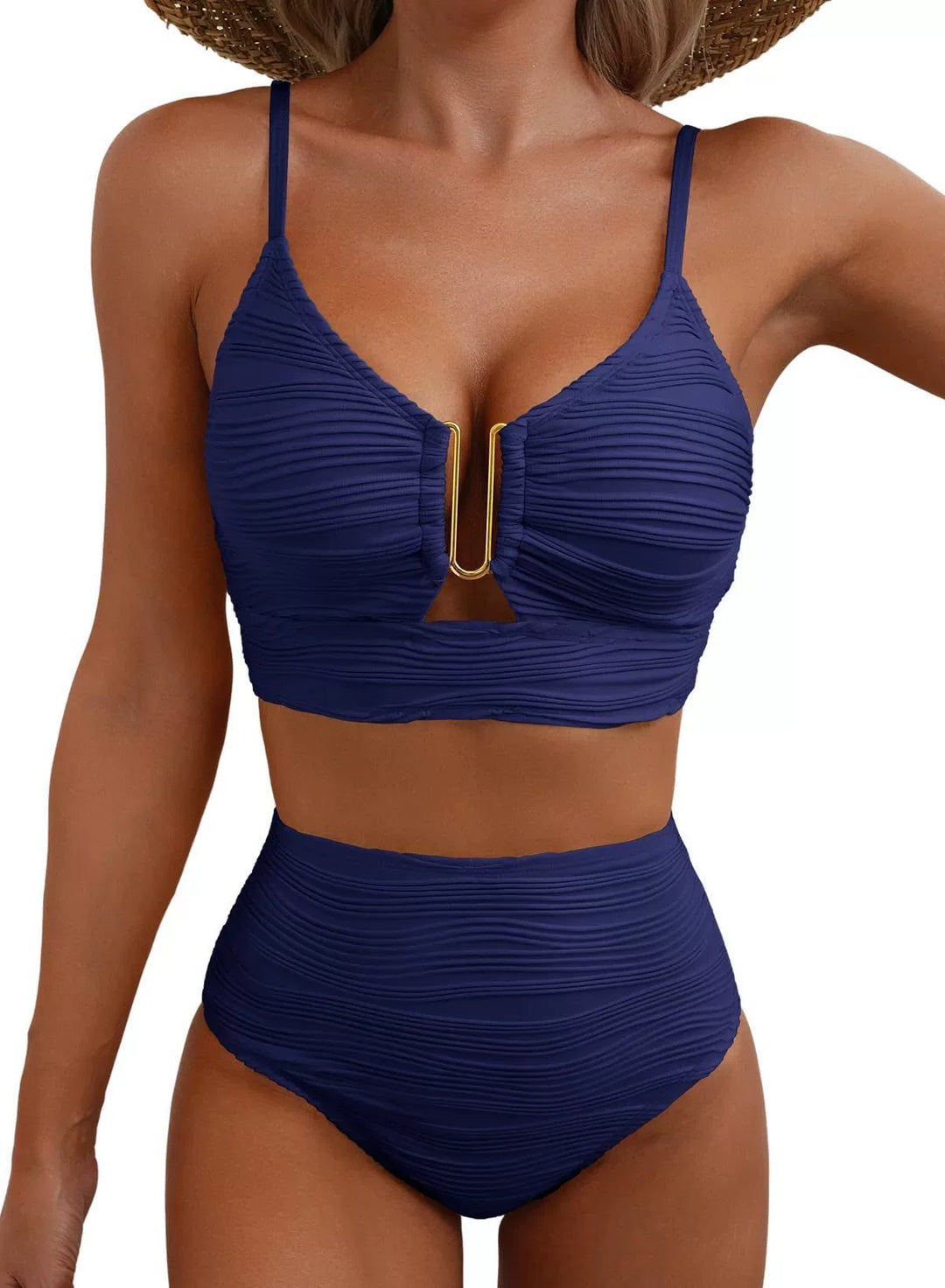 Sirena — Bikini elegant cu talie înaltă și imprimeu unic