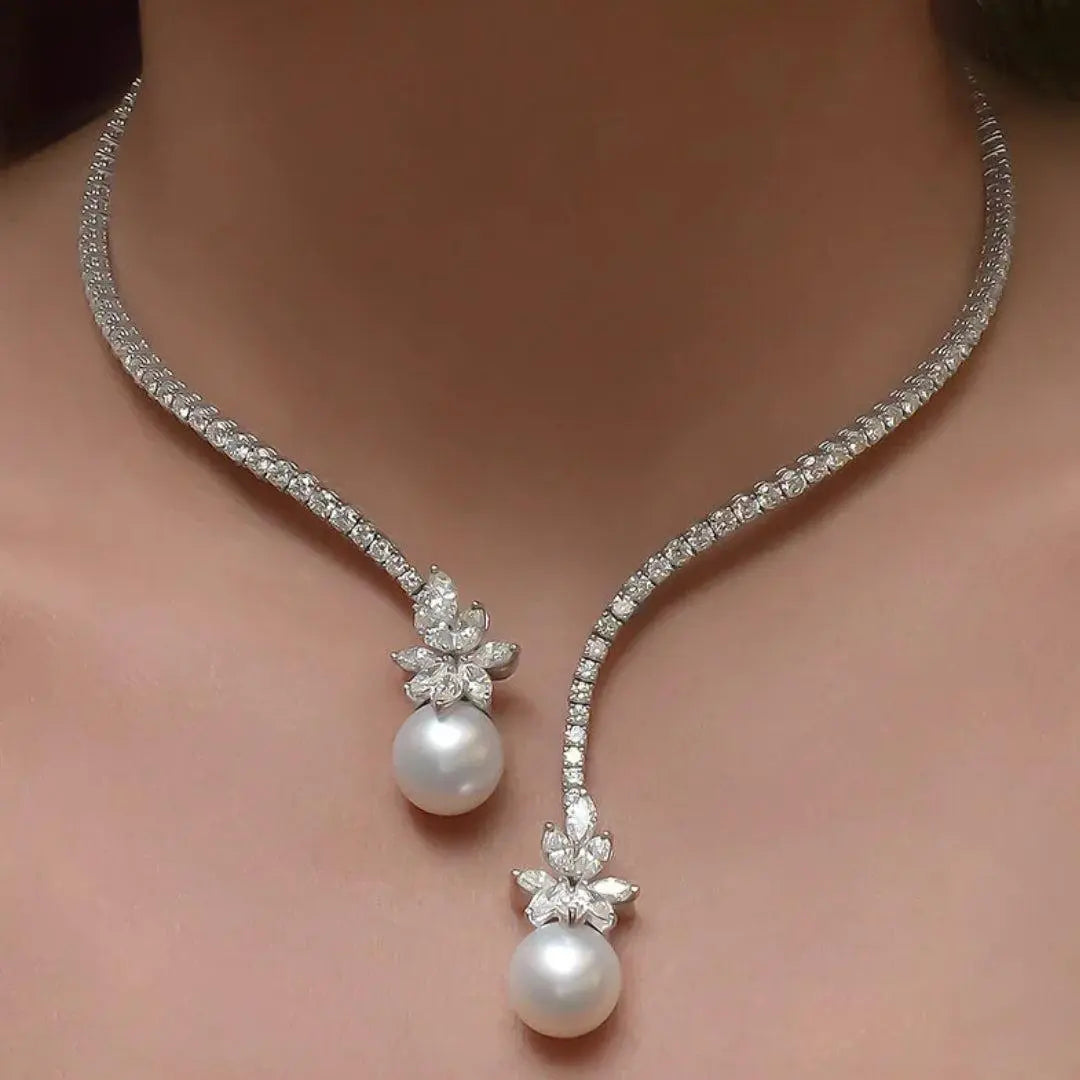 Elena — Colier elegant și strălucitor cu perle de argint sterling