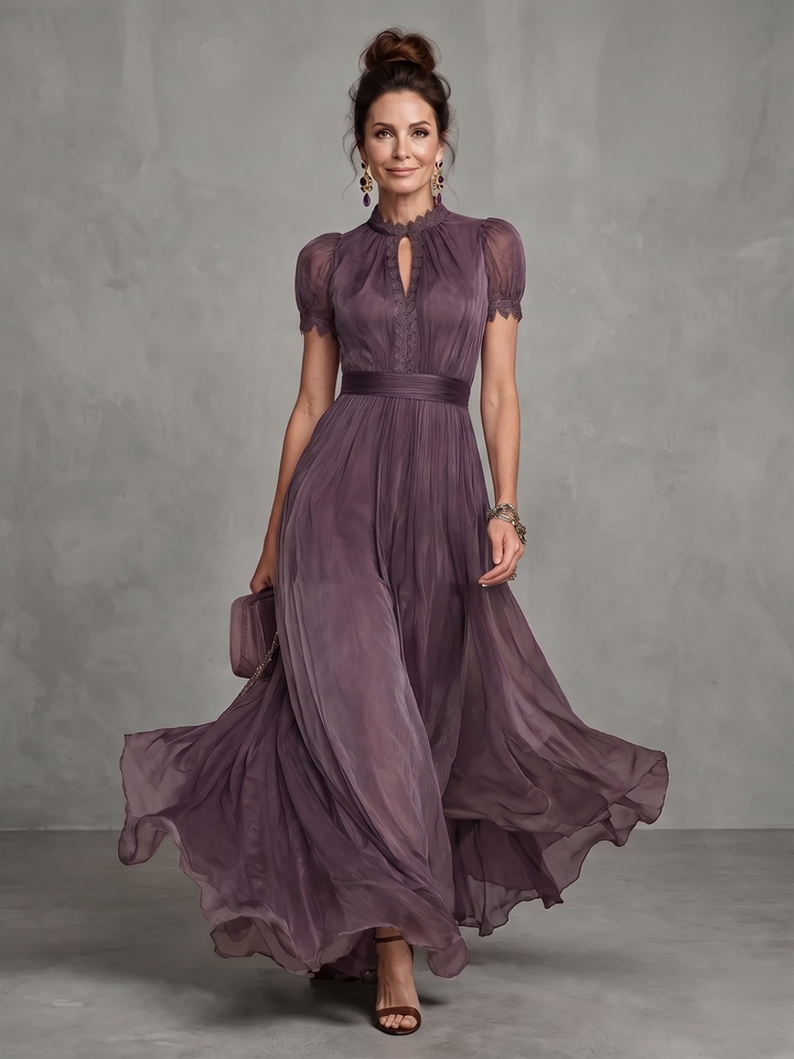Ashley | Rochie maxi elegantă din șifon