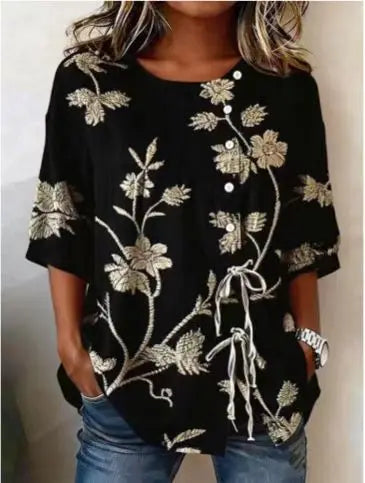Celestina™ — Bluză elegantă cu model floral