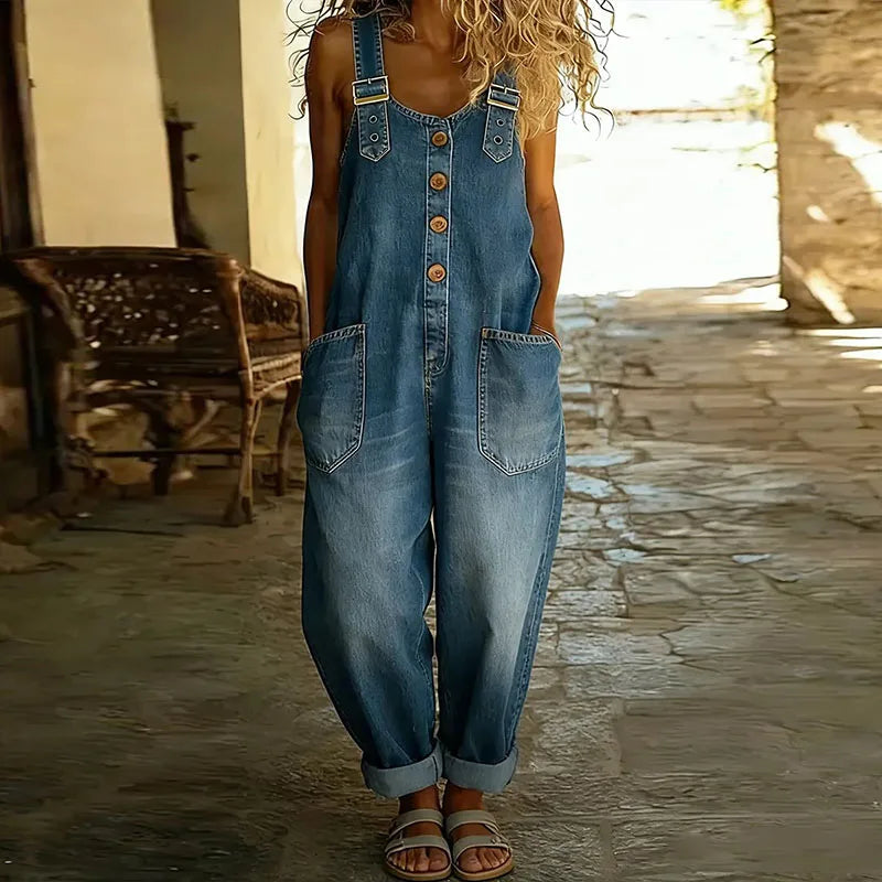 Taylor | Denim vintage Salopetă plisată