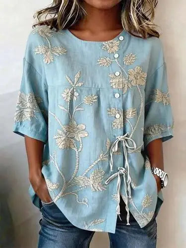 Celestina™ — Bluză elegantă cu model floral